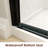 34" - 35 3/8" W x 72" H Pivot Swing Frameless Shower Door with 1/4" (6mm) Clear Tempered Glass-107925079