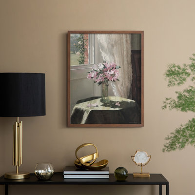 Impression florale vintage encadrée XCV III - bois massif