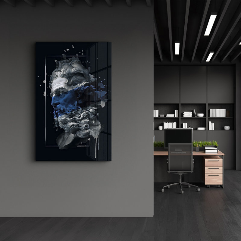 Élégante peinture murale en verre trempé de 13,8 po x 21,7 po | 100% verre trempé, épaisseur: 0,16 pouce | Imprimé UV pour des couleurs éclatantes | Parfait pour la décoration intérieure, le salon et les espaces de bureau