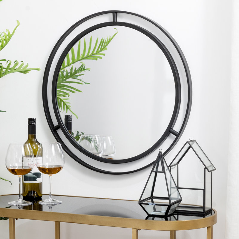 Terwilliger Metal Mirror, Black Antique, 24" x 24"