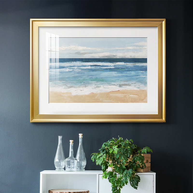 Ocean Waves II, reproduction d'art sur papier, Or, H 19 po x l 27 po x P 1,5 po