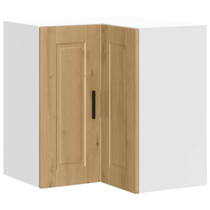 Armoire de coin en bois d'ingénierie vidaXL, Chêne artisanal