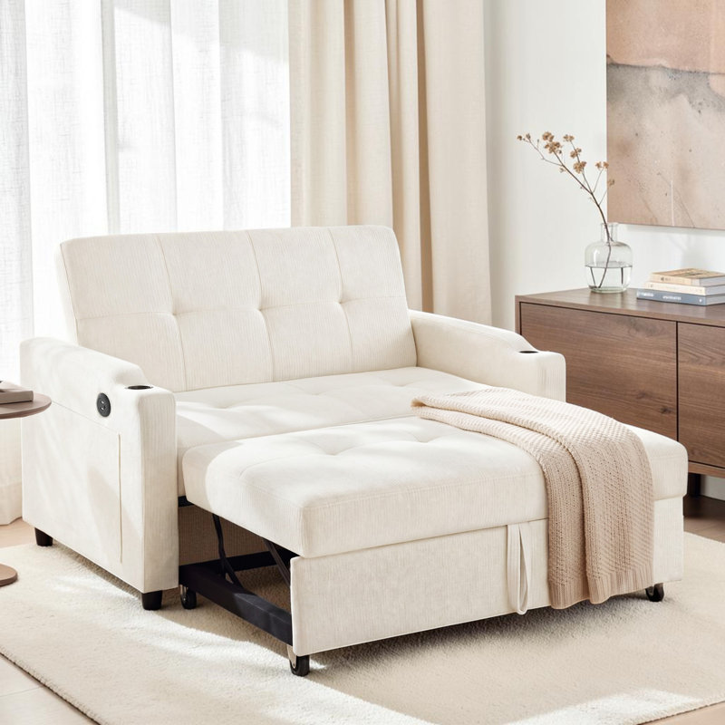 Sofa, Off White Chenille