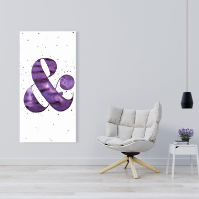Ampersand mauve - Formes de toile mauve pour la décoration intérieure