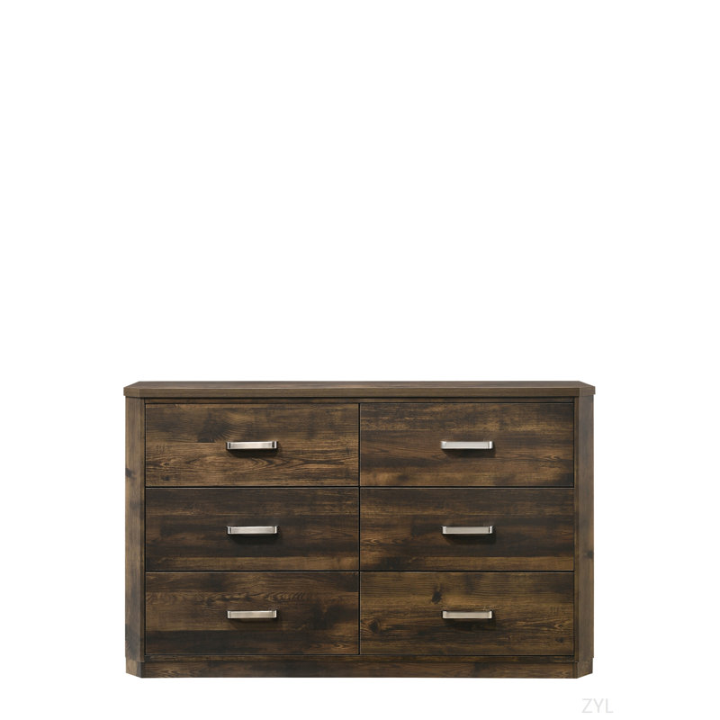 Commode rustique à finition noyer