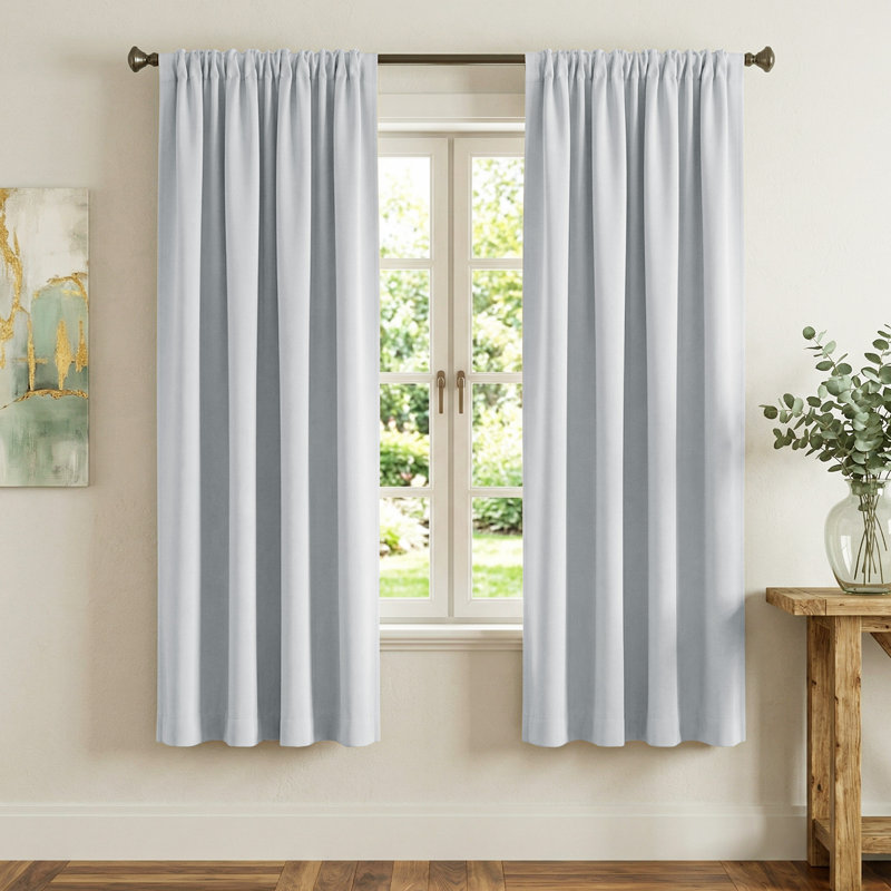 Blackout Curtains for Bedroom, Thermal Insulated Drapes Rod Pocket Privacy Protected Window Panels for Living Room, 2 Panels