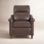 Fauteuil inclinable électrique en cuir véritable Elizabeth-95762840