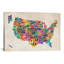 «Typographique Text (States) Map» par Michael Tompsett, impression sur toile tendue-823476200-903750920-903750963