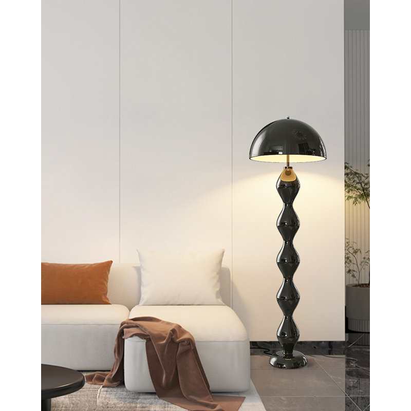 Lampe sur pied en fer forgé artistique Minimalist, Black, Black