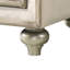 Table de chevet en velours beige Lucienne