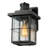 Bohon 10.5" H 1-Light Seeded Black Outdoor Wall Lantern with Dusk to Dawn
