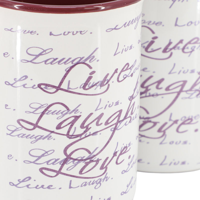 Ensemble de grandes tasses en grès mauve 4 pièces 16 oz Trinx