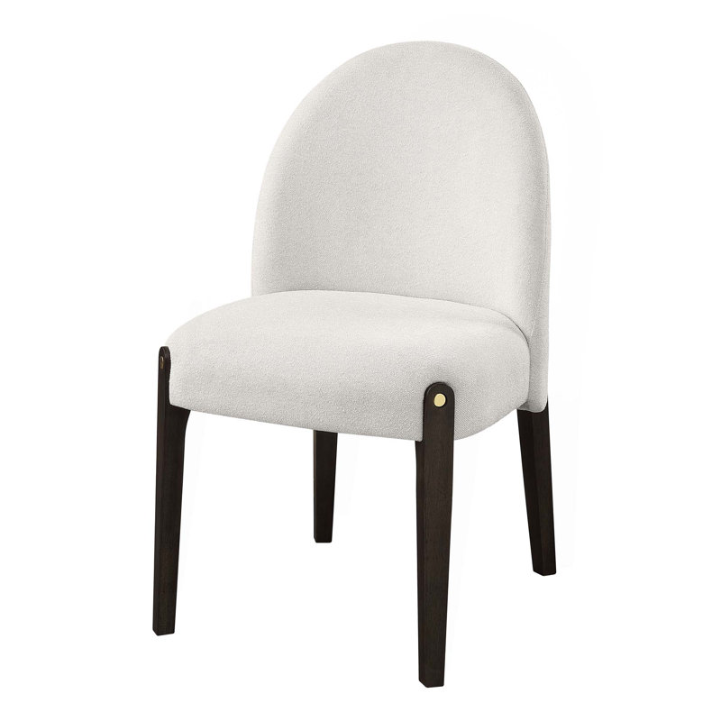 Chaise d'appoint moderne en tissu beige, ensemble de 2, Brun