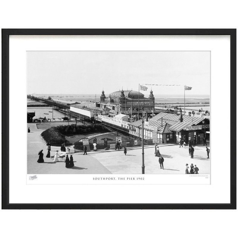 Southport, The Pier 1902 by Francis Frith - Single Picture Frame Print, 40cm H x 50cm W x 2.3cm D