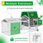 Grand poulailler en bois 95 "avec roulettes-554028255