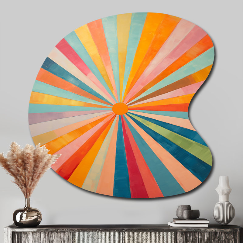 Jack - Abstrait Mid-Century en forme de goutte, art mural en métal asymétrique, H 33 po x l 33 po