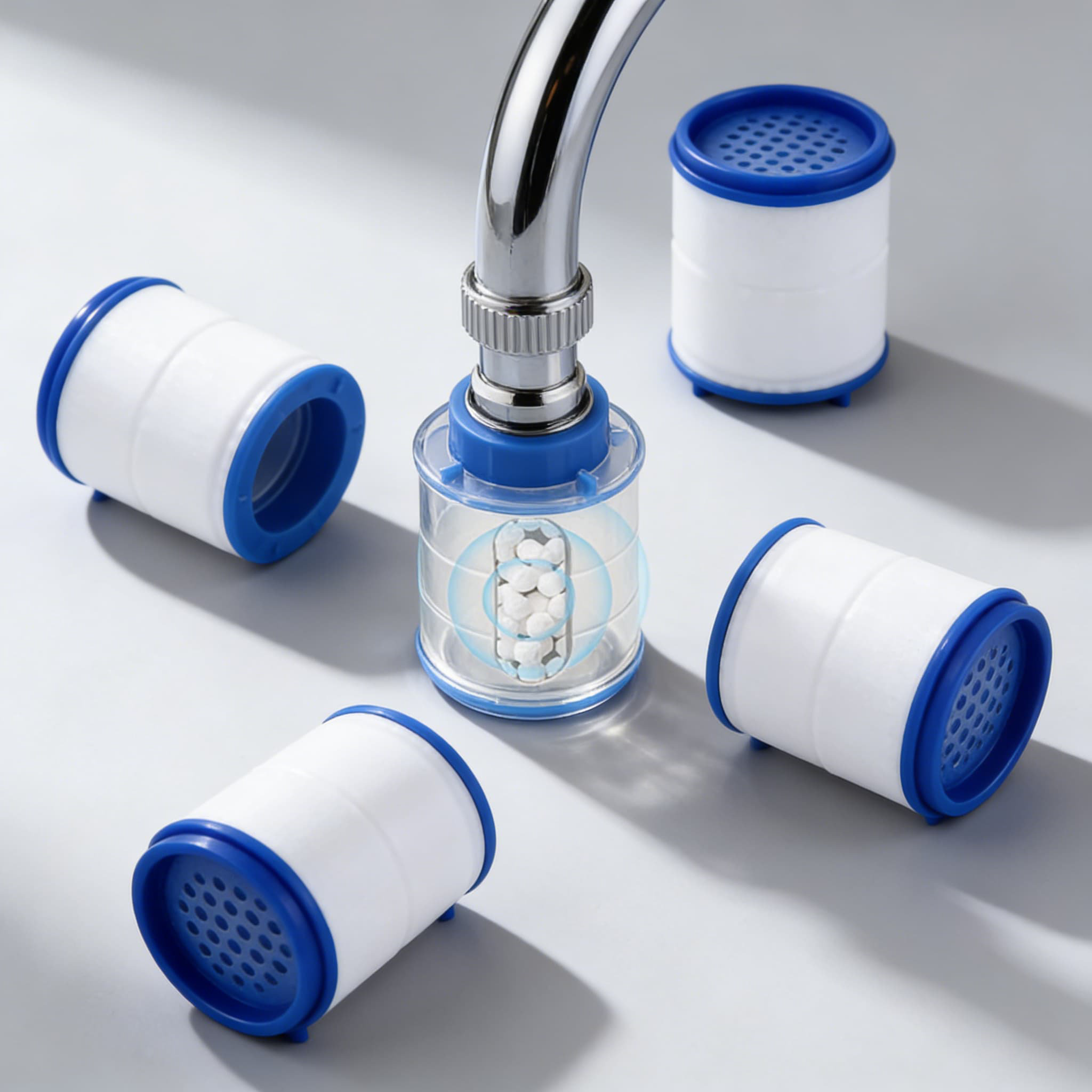 Babiru Universal Sink Faucet Water Filter Replacement Elements, 5-Pack