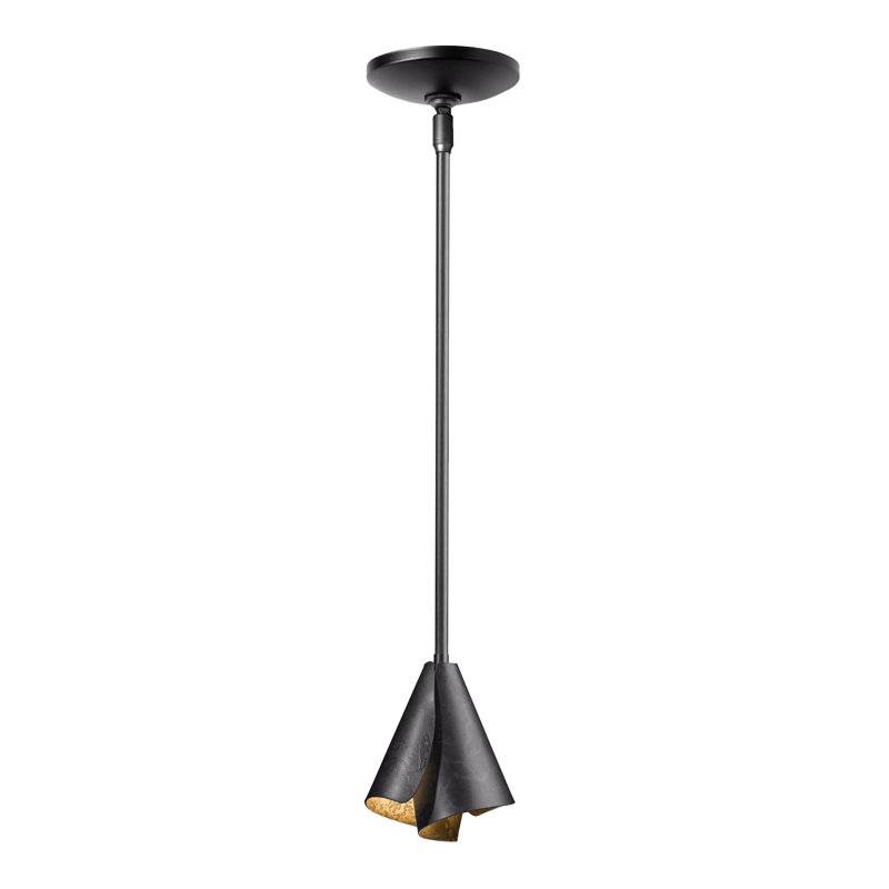 Mobius 1 - Light 5" Wide Single Pendant, Black