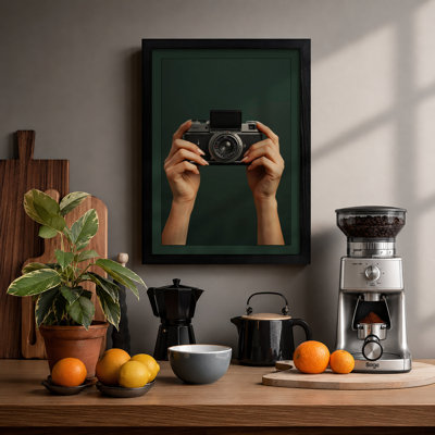 Camera in Hand Vintage - Framed Print