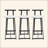 Bar Stools Kitchen Island Bar Chairs Set Of 3 Metal Counter Barstools With Backrest For Dining Pub Room-1125148737
