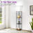 62.2'' H 3 Tier Square Shelf LED Floor Lamp With Zipper Switch-615087191