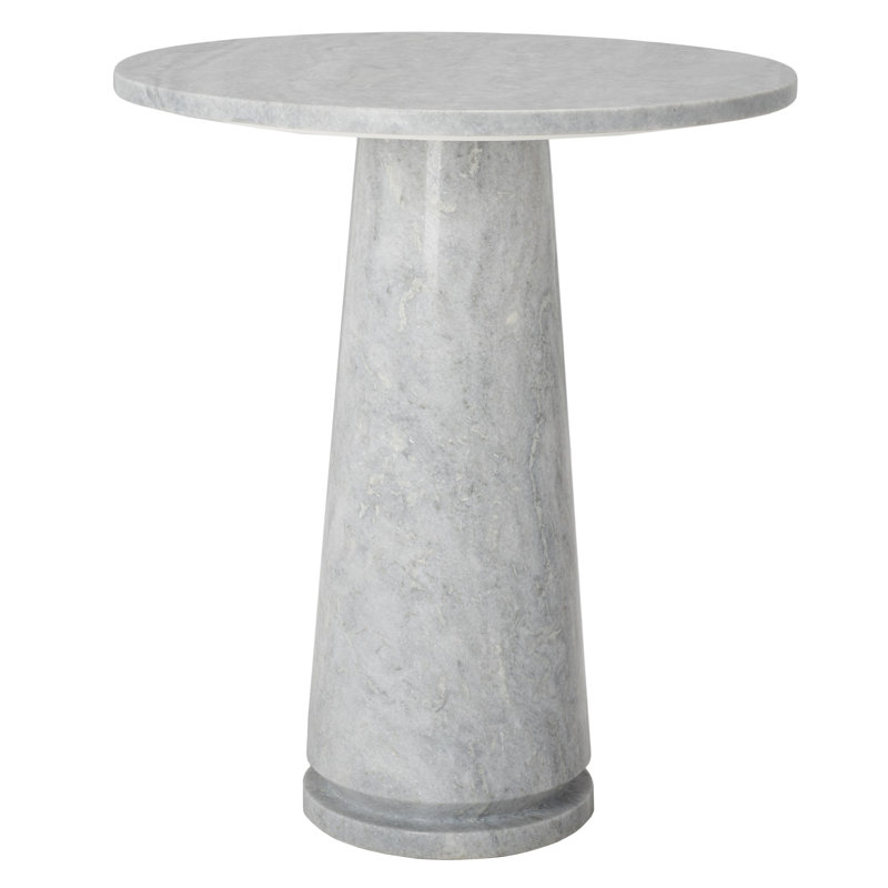 Table de bout en marbre Daktari, Gris clair
