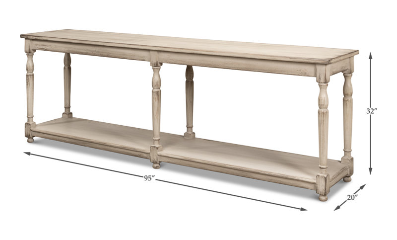Jensen 95'' W Solid Wood Console Table