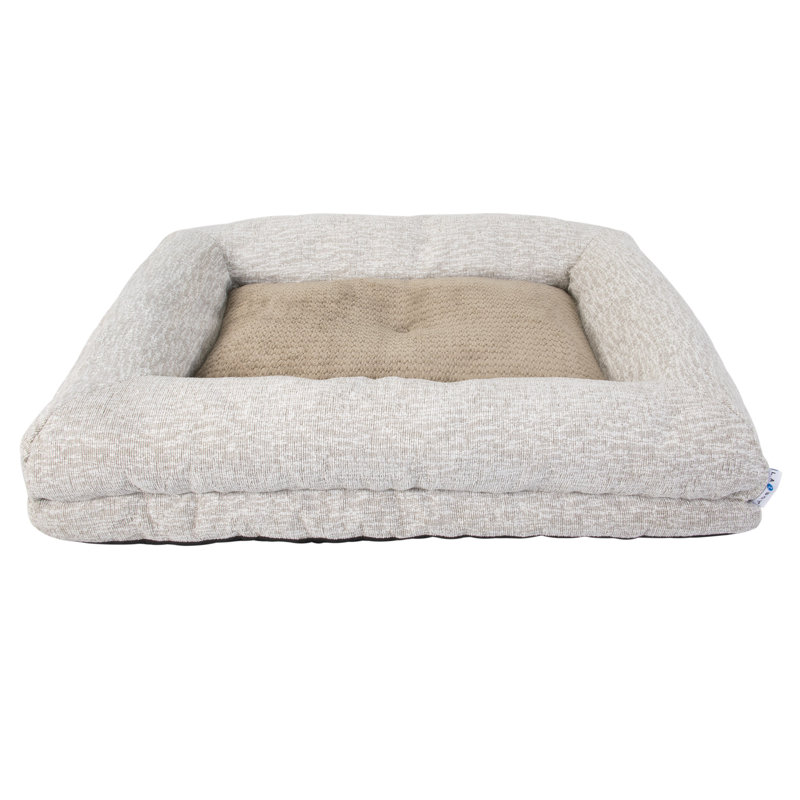 La-Z-Boy Rosie 36X28 Lounger Dog Bed, Cream, H 7 po x l 27 po x P 35 po, Blanc