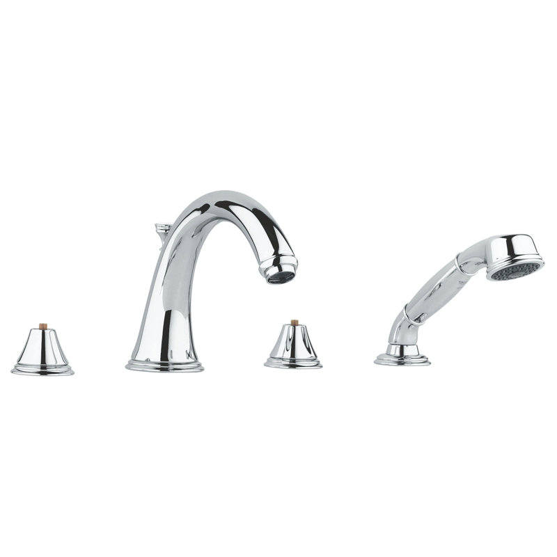 Geneva Deck Mounted Roman Tub Faucet, Chrome