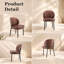Chaise de salle à manger Aleshire rembourrée avec siège en similicuir et pieds en métal-131144739