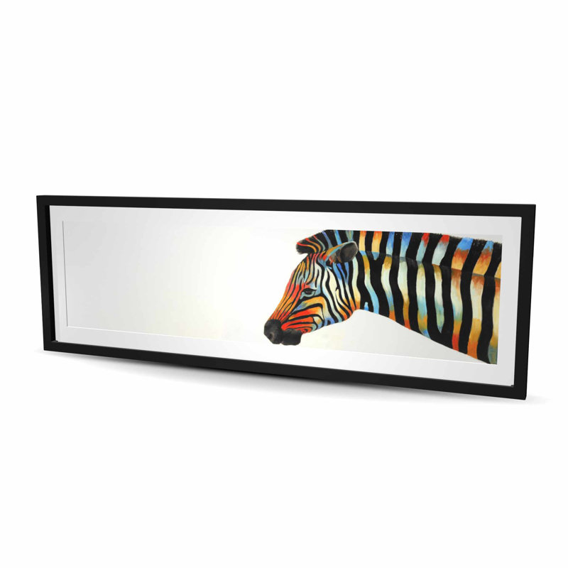 Zèbre coloré - faune exotique encadrée