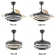 Brynnly 42" Retractable DC Motor Ceiling Fan with LED Lights, Remote 3-Color 6-Speed