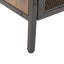 Armoire de rangement Salon avec tablettes ouvertes et supports pour sèche-cheveux, rétro