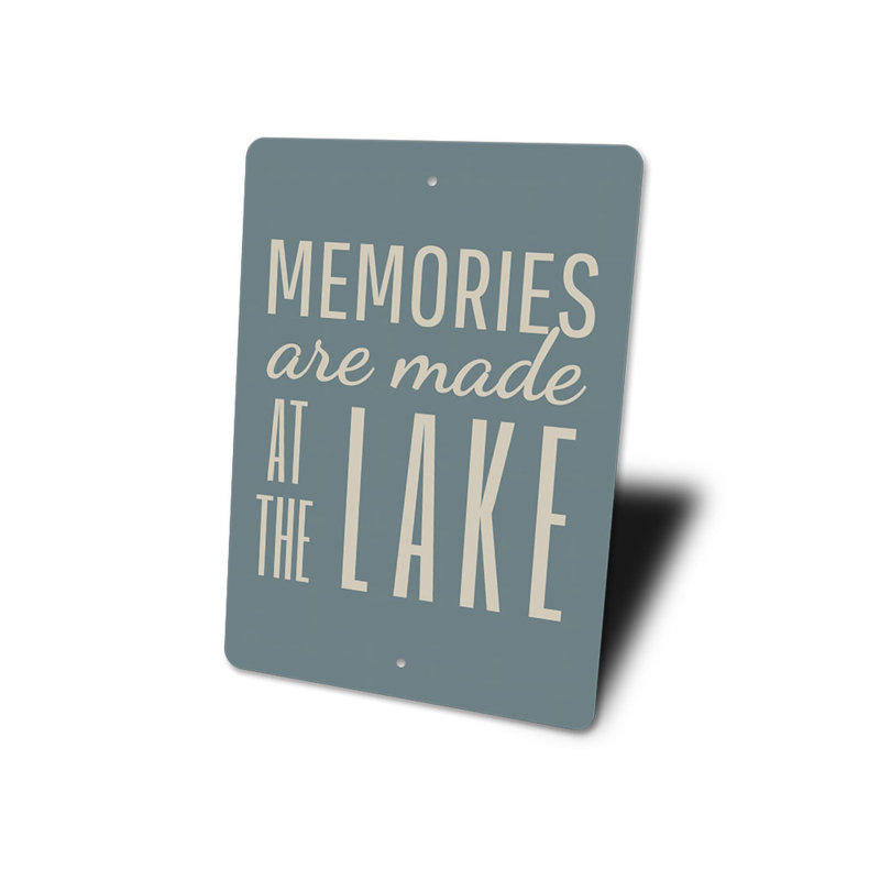Plaque en aluminium Lake Memories, H 18 po x l 12 po x P 0,06 po