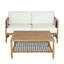 Ensemble de conversation d'extérieur en bois d'acacia Boho Dravik-129197098