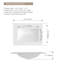 61.5cm Ceramic Single Bathroom Vanity Top with Sink