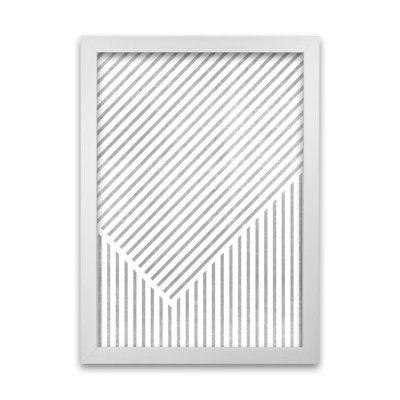 Mid Century Texture Lines A - Print