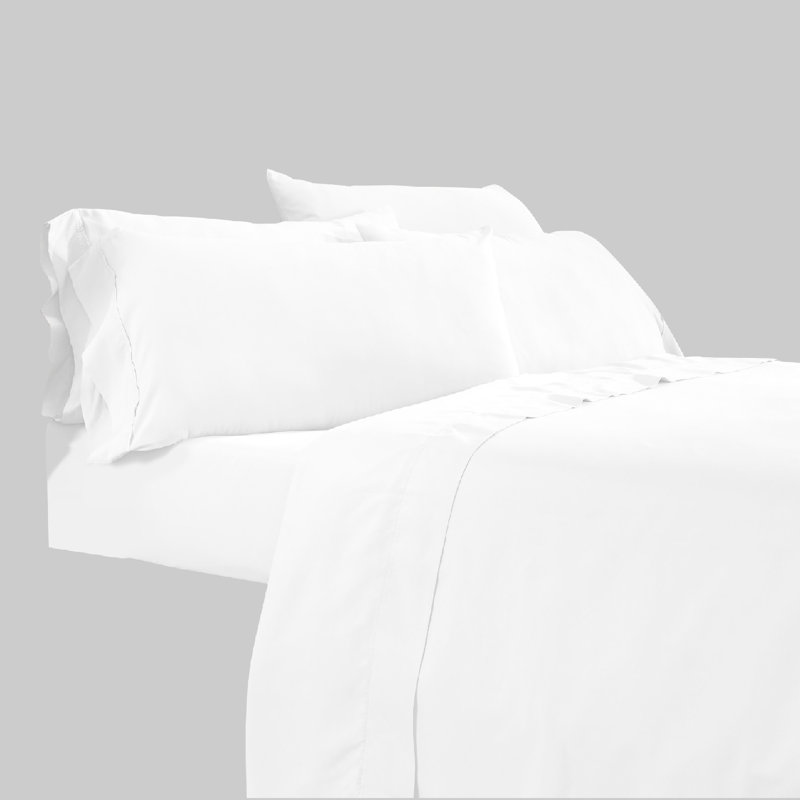  Ensemble de draps en microfibre Minka, Blanc, Simple
