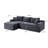 Compression Cloud Sectionals, 106.3 Inch Corduroy Modern Home Sofa