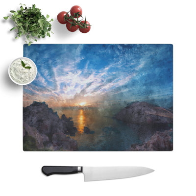 Beautiful Sunrise Painting Chopping Board