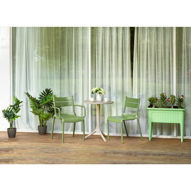 Loar Stackable Side Chair, Green