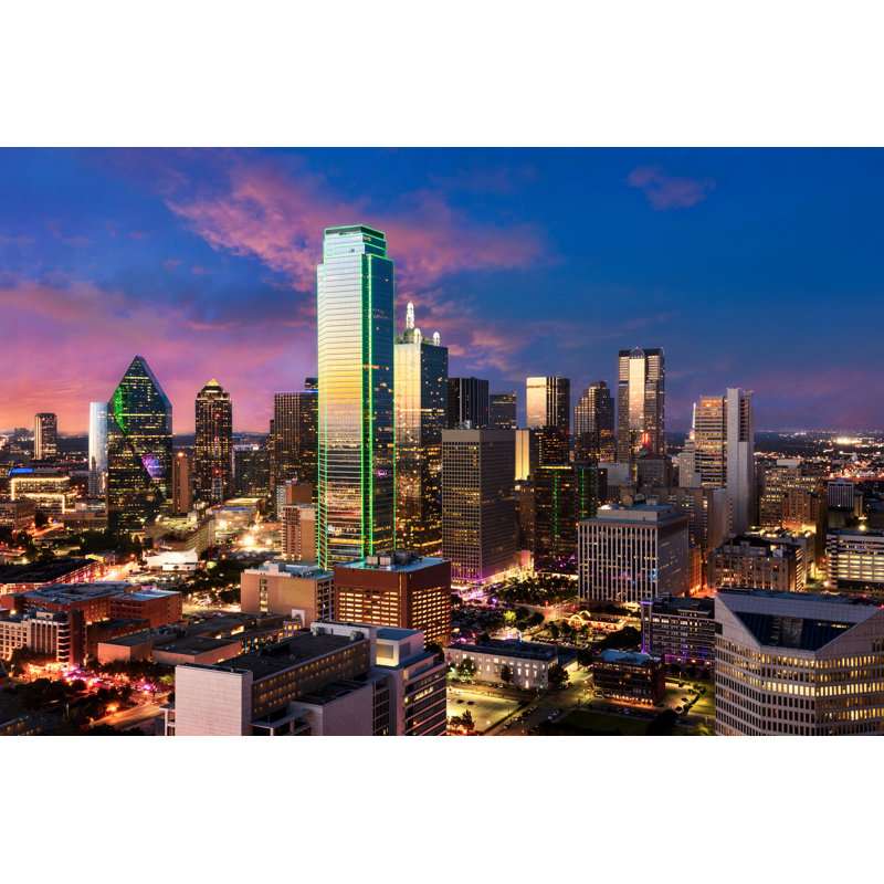 Ponyo Dallas Skyline par Wisanuboonrawd, H 20 po x l 30 po