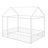 Full Floor Bed Frame, Metal Montessori Floor Bed Full With Fence For Boys Girls Bedroom Playhouse For Kids No Slat