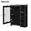 Armoire de salle de bain moderne 3 en 1 avec rangement réglable et barre à serviettes intégrée-604591192