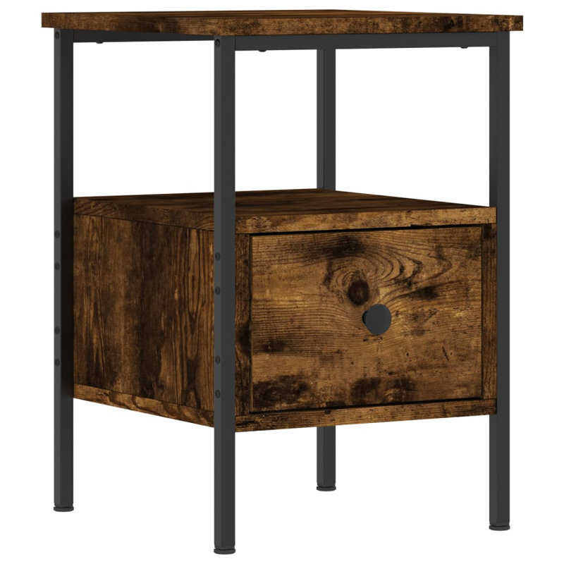 Montclaire Bedside Cabinets 2 pcs 34x36x50 cm Engineered Wood, Smoked Oak, Individual