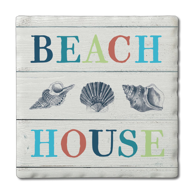 Sous-verre simple à carreaux Beach House Vibe