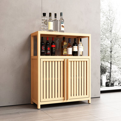 Armoire de rangement en bambou de grande capacité pour salle de bain