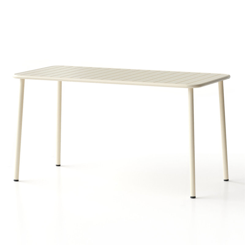 Table de salle à manger Sella, Blanc givré