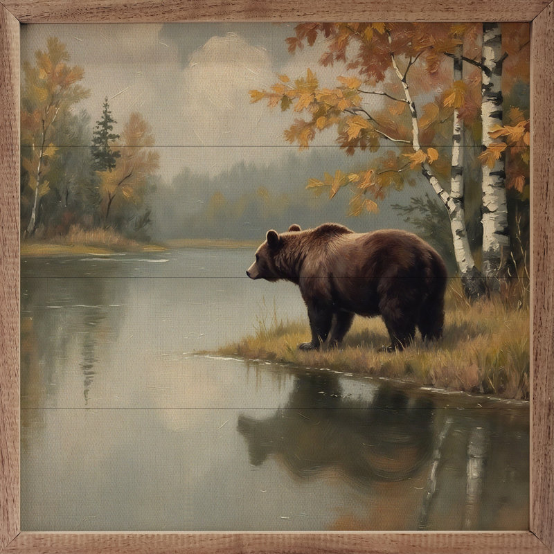 Ours brun au lac Mountain, H 8 po x l 8 po