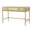 Bureau 3 tiroirs en bois avec façade en miroir et prise Thetisa-523859111